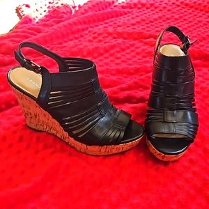 Franco Sarto Leather Wedge Heel Size 7